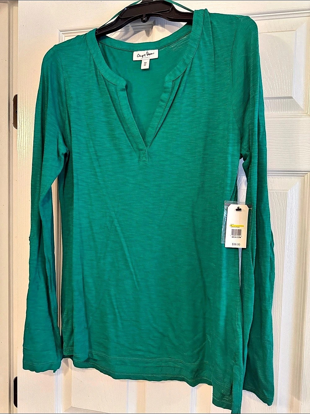 Chip and Pepper Long Sleeve Tunic in Green Size Medium NWT